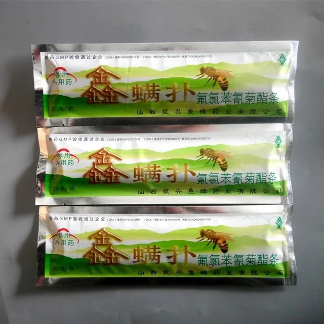 Tira de fluvalinato con alta concentraci&oacute;n, potente Control de &aacute;caros de la Varroa activa, medicina de apicultura, herramienta de apicultura, 10 bolsas de 200 Uds.-4