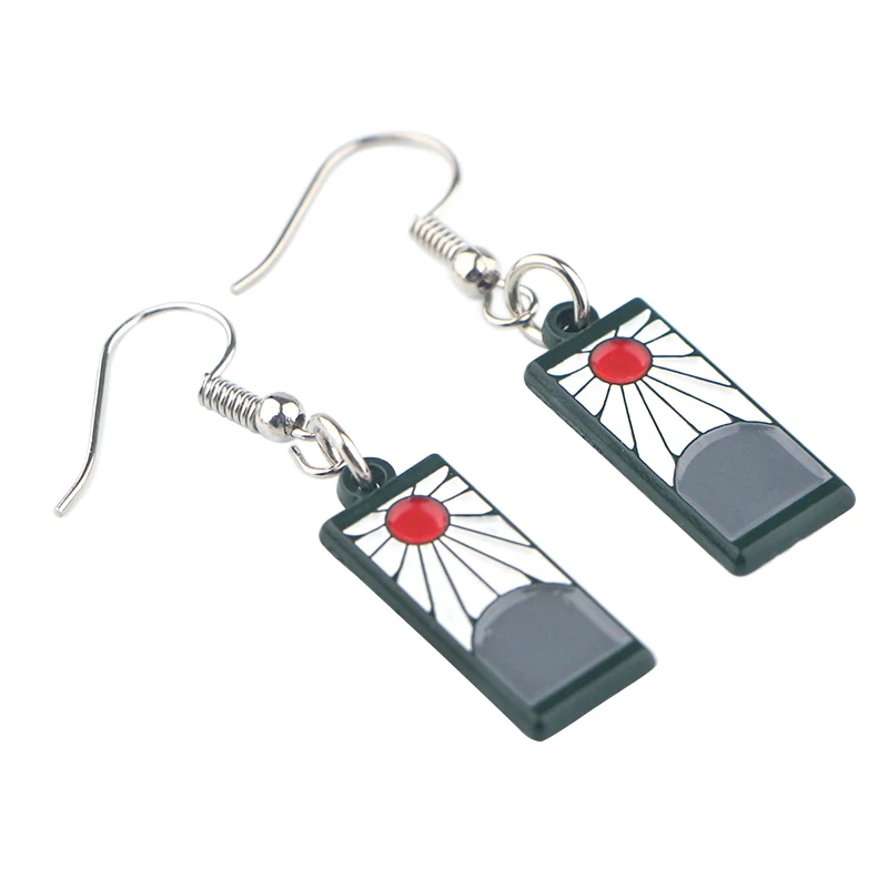 LT1122 Kimetsu no Yaiba эмалевые серьги рассекающие демонов аниме косплей реквизит Hanafuda