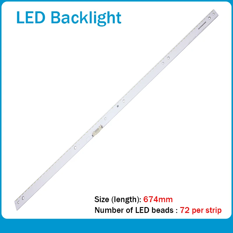 Новый 72 светодиодный 674 мм подсветка полосы для samsung UE55K5510AK UA55K6300 BN96 39508A 39509A LM41 00238A