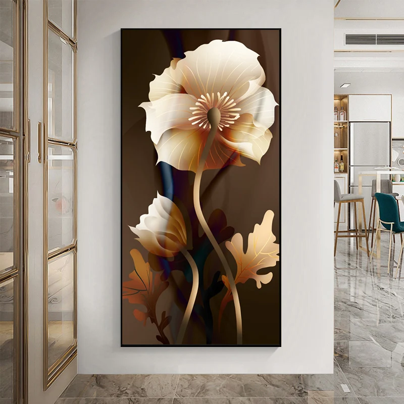 Настенная картина с цветочным принтом в скандинавском стиле настенный постер и