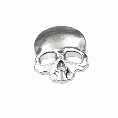 Хромированная мотоциклетная эмблема в виде черепа с логотипом металлическая