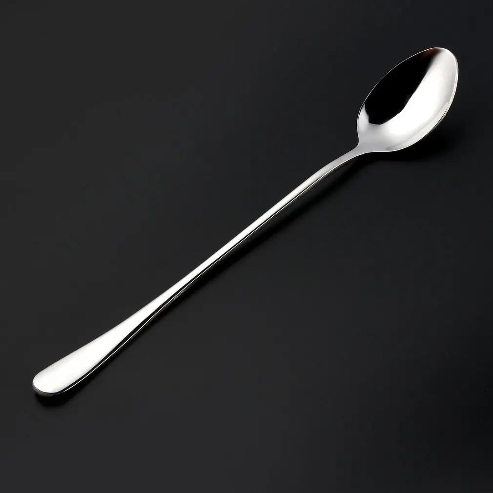 

1pc Stainless Steel Long Handle Ice Cream Tea Coffee Dessert Spoons New