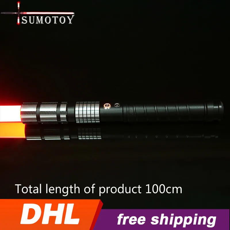 Металлический лазерный световой меч Реплика тяжелый дуэлированный со звуком