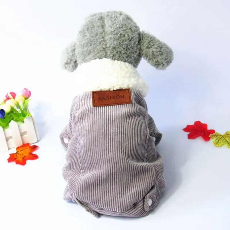 Утепленное кашемировое пальто для домашних животных с двумя ногами бархатная