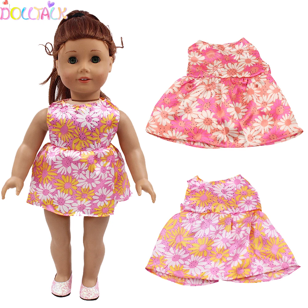Doll Talk 18 Inch American Clothes 4 Colors Chrysanthemum New Girl Dress Accessories Kid's Best Gift | Игрушки и хобби