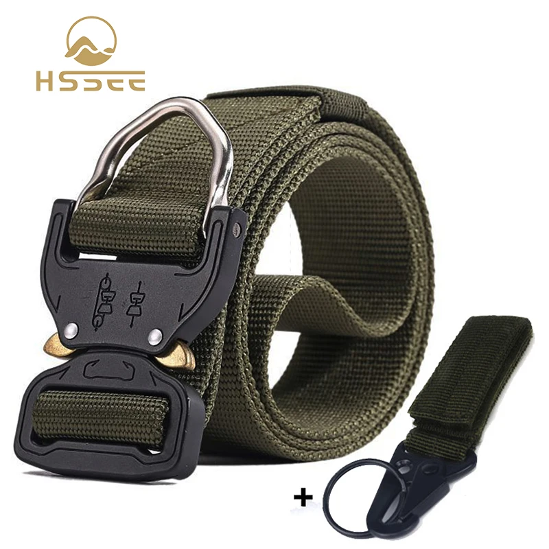 Ремень HSSEE Тактический в стиле милитари качественный нейлоновый спортивный