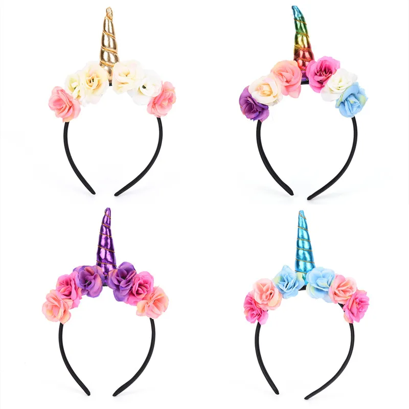 1 шт. Детская повязка на голову для девочек платье с единорогом Единорог рогом