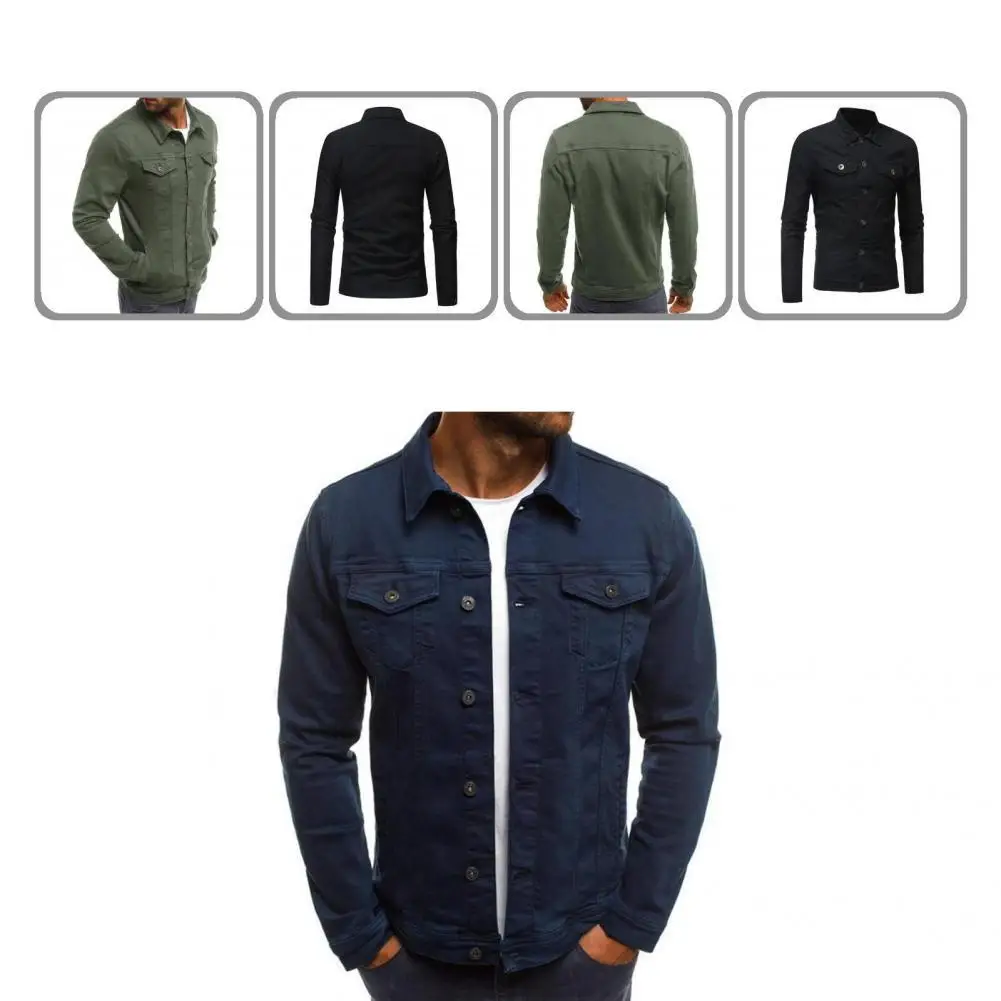

Soft Stylish Fit Spring Jacket Cardigan Men Coat Long Sleeve for School