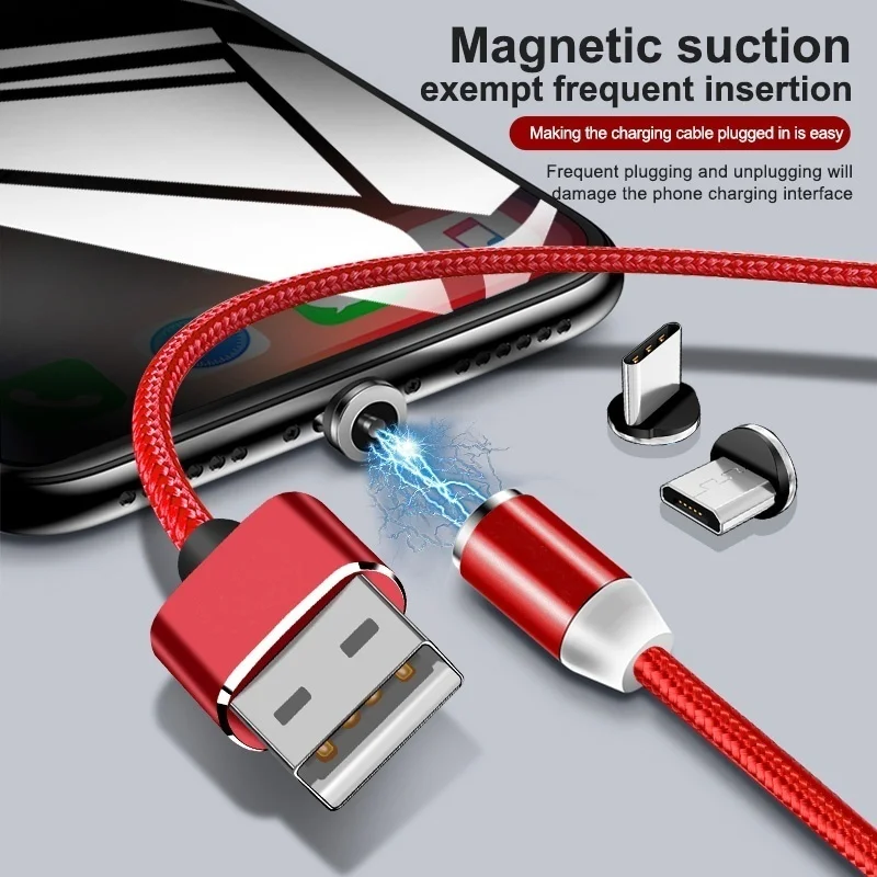 Магнитный кабель Micro USB Type-C адаптер для быстрой зарядки зарядное устройство