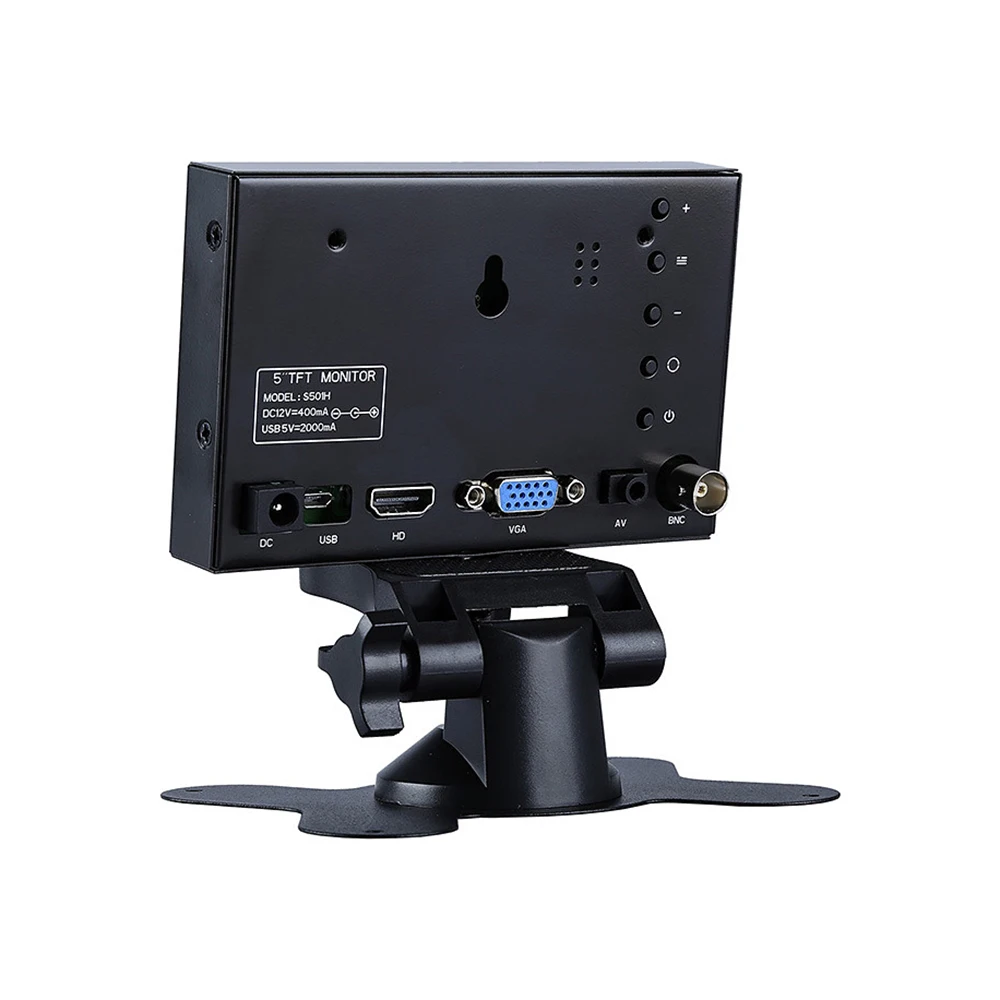 5 дюймовый мини монитор S501H 5CH VGA BNC AV HD Ypbpr ЖК дисплей экран 800*480 перекрестная линия