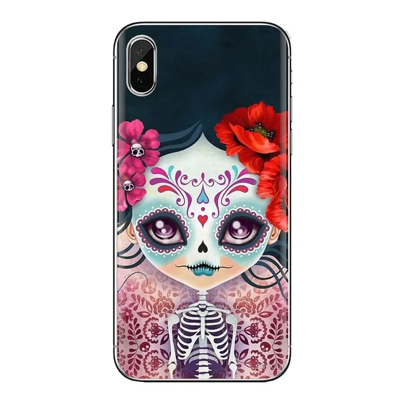 Мягкий силиконовый чехол для Xiaomi Mi3 Samsung A10 A30 A40 A50 A60 A70 Galaxy S2 Note 2 Grand Core Prime Мексиканский скелетный сахарный череп.