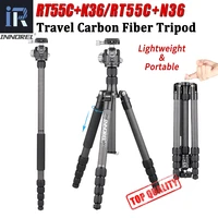 rt55c professional 10 layers carbon fiber tripod video travel portable monopod with ball head for dslr camera max height 161cm