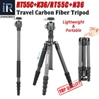 Портативный штатив RT55C, профессиональный 10-слойный штатив из углеродного волокна, для DSLR-камер, максимальная высота 161 см, для путешествий и видеосъемки