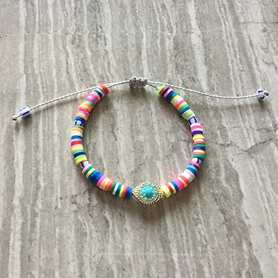 Буква Алфавит лето Роскошный Баян bileklik bilezik богемный Браслет pulseras para pareja браслеты для женщин женские браслеты - Окраска металла: evil eye