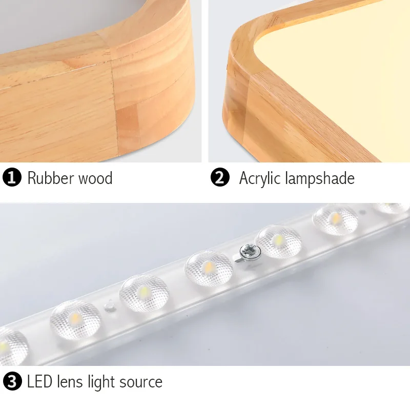 Современный деревянный прямоугольный потолочный светильник s для гостиной