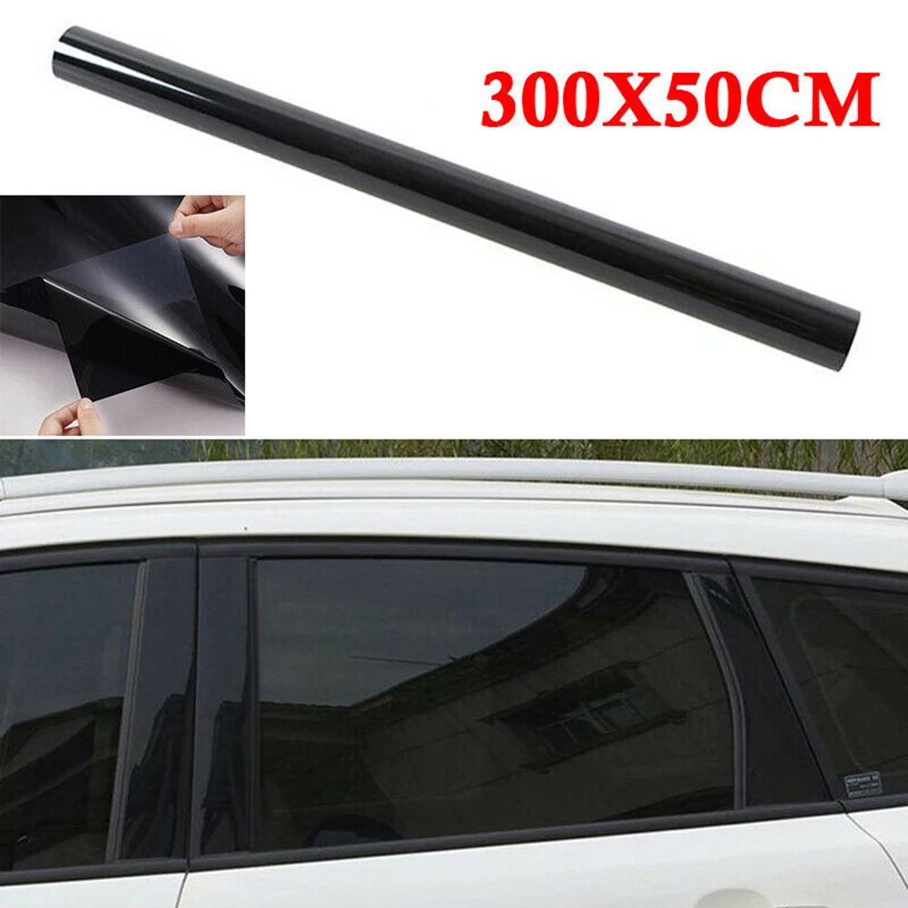 300cmx50cm Black Car Window Tint Tinting Film Roll Auto Home Glass Summer Solar UV Protector Sticker Films | Автомобили и