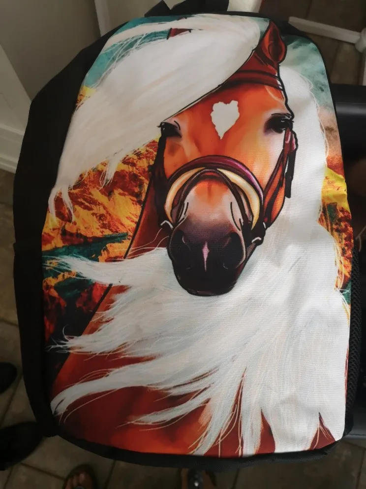 Horse 3D Printing Women Children Backpacks Pencil Bag 3Pcs/set Portfolio School Bags For Boys Girls Bookbag Satchel