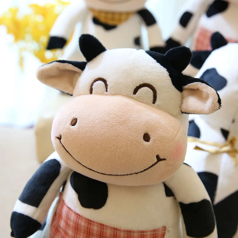 

New Arrive 35-50CM Lovely Secretary Cow Pet Doll Cattle Plush Toys Stuffed Pillow For Kids Birthday Christmas Gift
