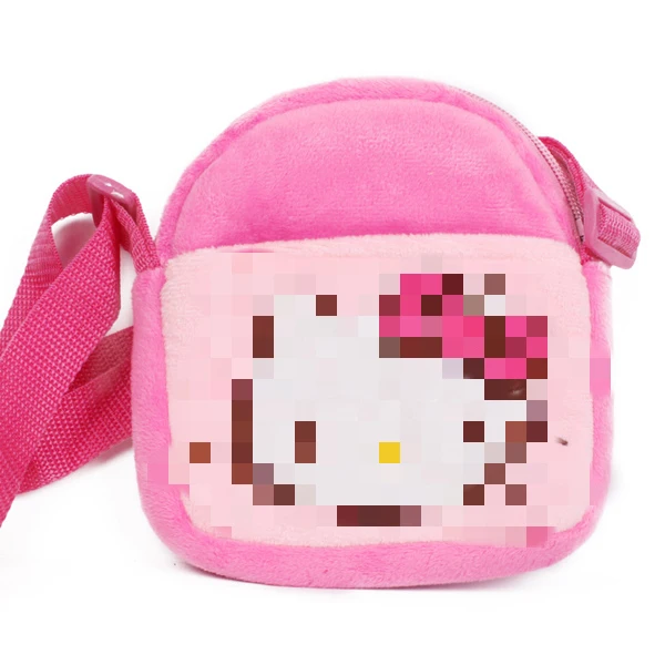 Hello Kitty 9 милый мини мультфильм квадратная плюшевая сумка на плечо Дисней Микки Минни Человек-паук Монстр Детская уличная сумка - Цвет: Hello Kitty