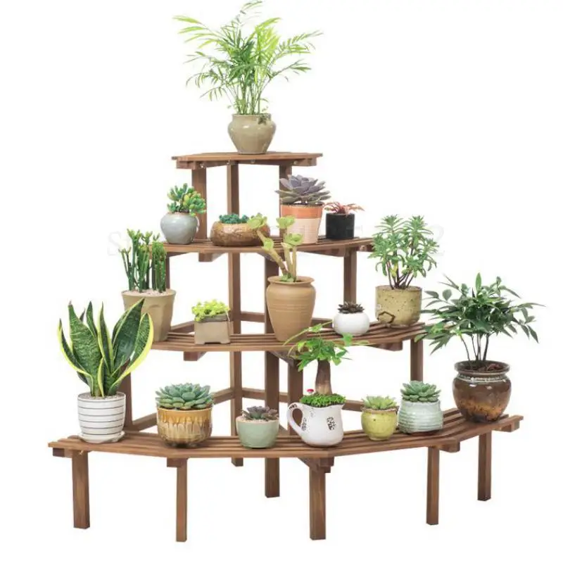 Угловая подставка для цветов ступенчатый многослойный пол Круглый Угловой