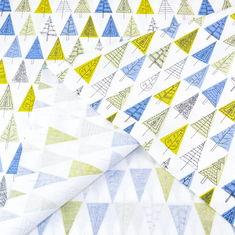 Teramila ткань с рисунком деревьев из мультфильма 100% хлопок высокое качество шитье