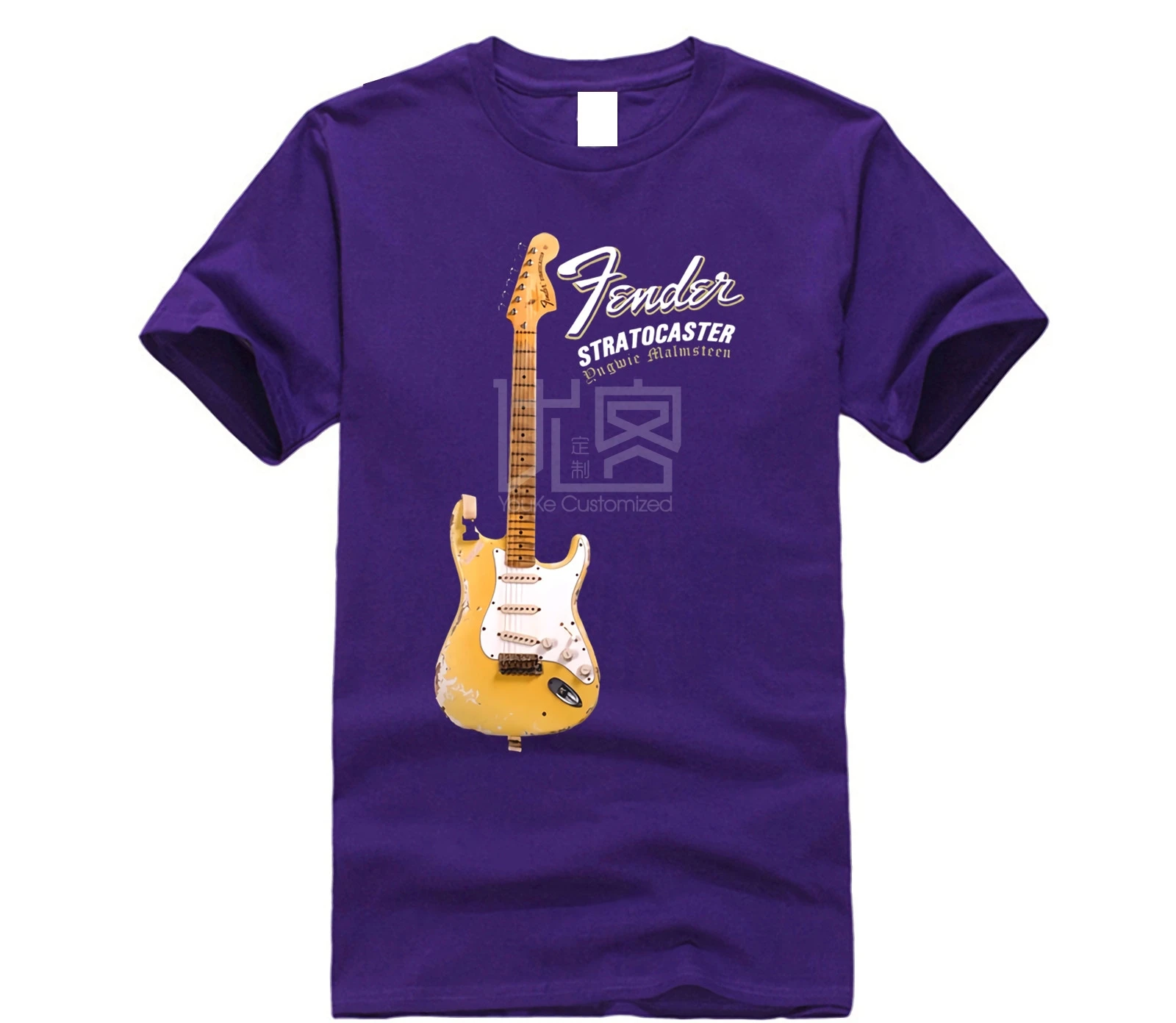 100 baumwolle druck shirts angepasst t shirt yngwie malmsteen stratocaster e gitarre t shirt schwarz free global shipping