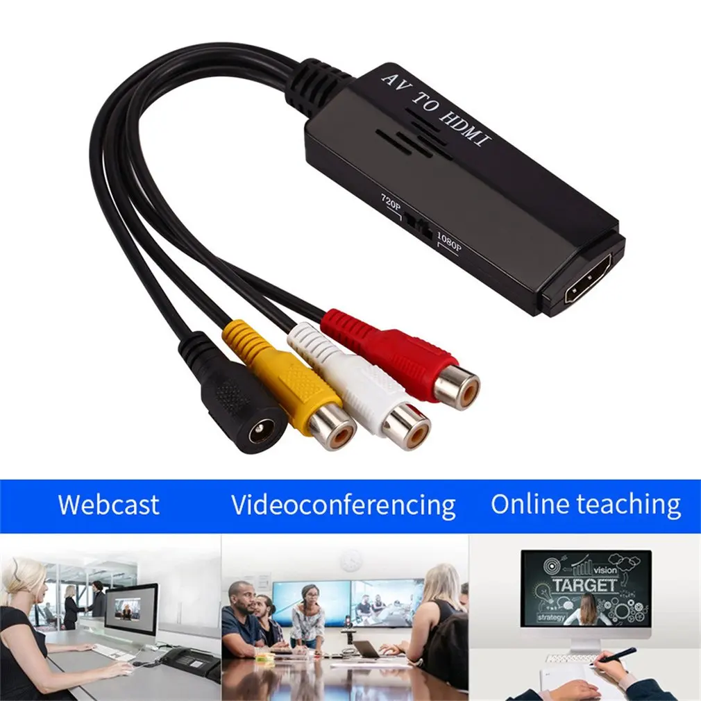 

AV to HDMI Converter Mini AV To HDMI Video Converter AV to HDMI Converter For Outputing Composite Audio And Video Signals