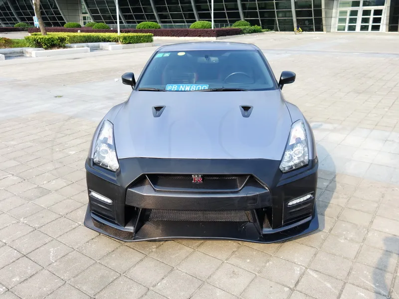 Передний бампер из стекловолокна FRP подходит для 2008 2015 R35 GTR GTRR35 2017 NI Style передний с