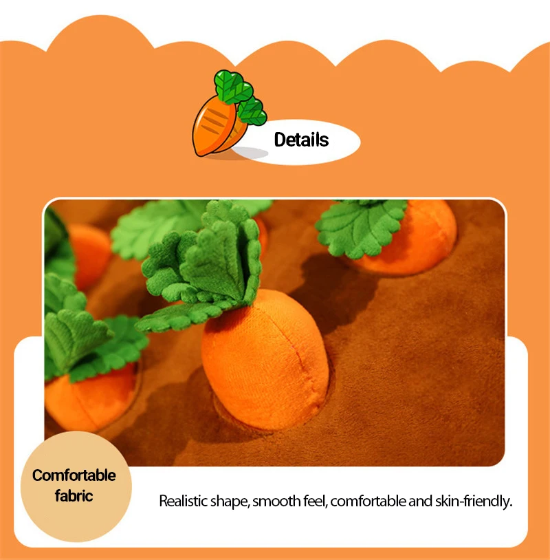 

Carrot Doll Pull Out Radish Vegetable Field Plush Toy Parent Child Education Parent-child Activity Game Plush Toy Radish Land