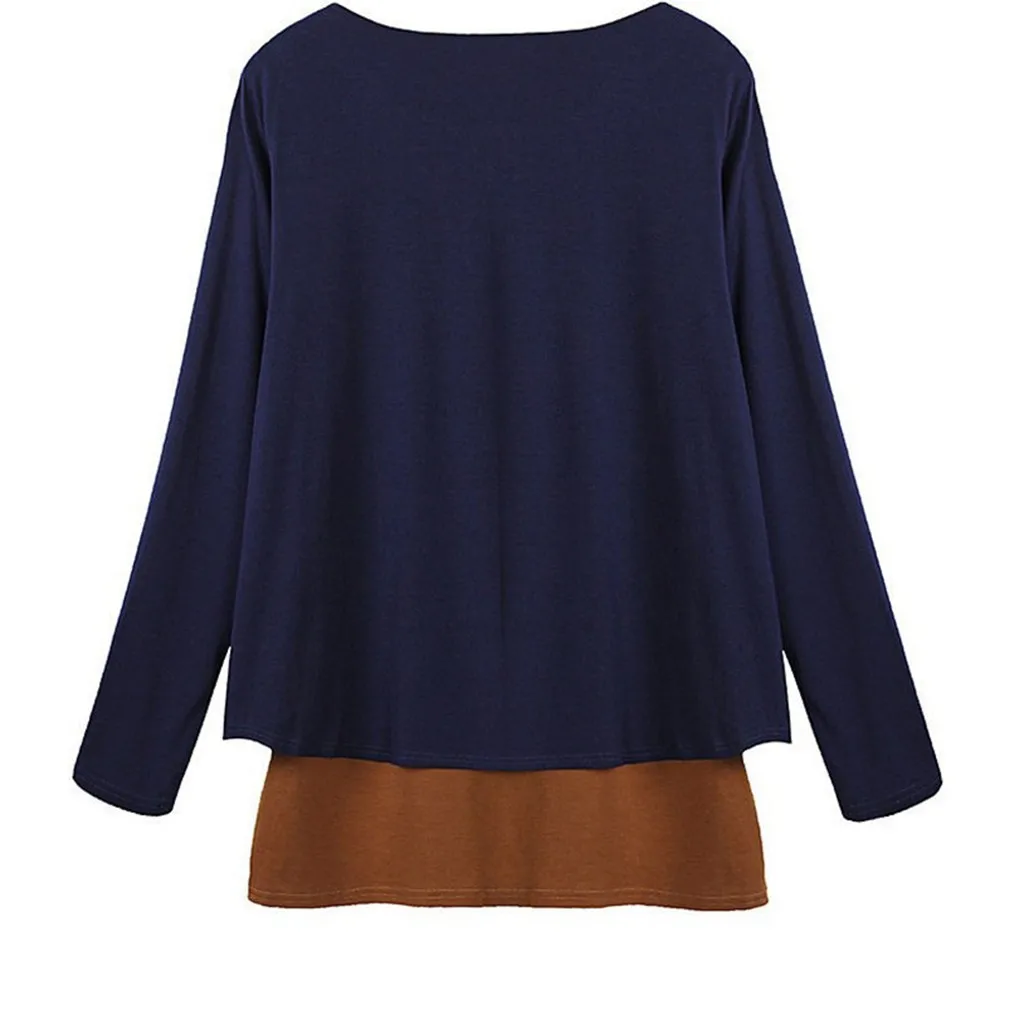 Футболка женская с круглым вырезом мультяшный принт кота длинный рукав пуговицы