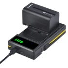 DuraPro 5200 мАч NP-F750 NP-F770 камера батарея + LED USB двойное зарядное устройство для Sony NP F970 F960 F550 F570 QM91D CCD-RV100 TRU47E