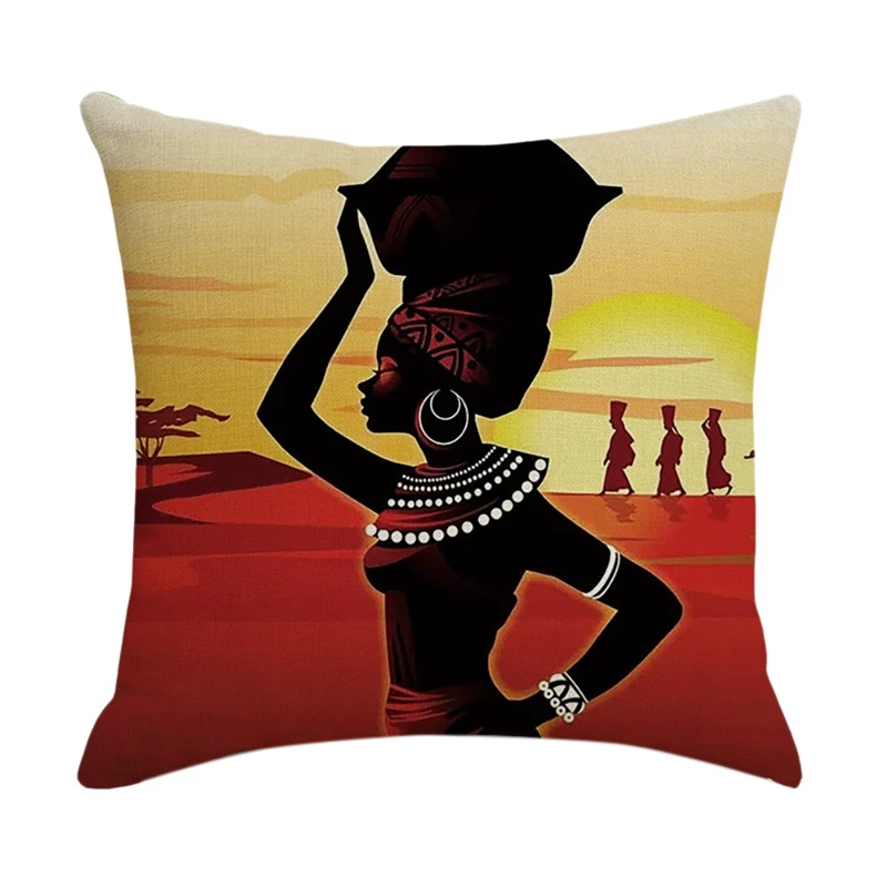 

African Nation Creativity Pillow Pattern Home Decor Linen Pillow Cases Cushion Covers For Sofa Car Patter Decor Gift