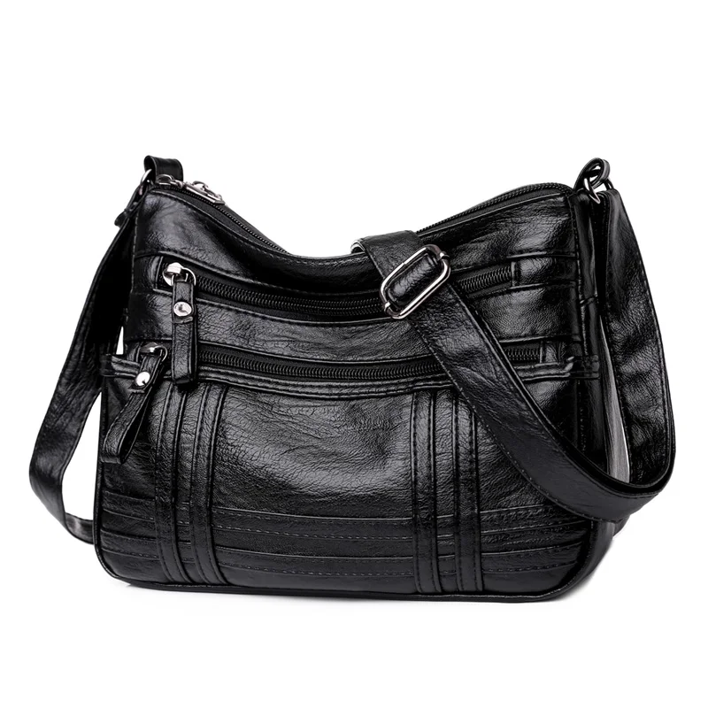 

2021 высококачественные женские сумки через плечо из мягкой кожи, многослойная сумка-шоппер, классическая роскошная дизайнерская сумка чере...