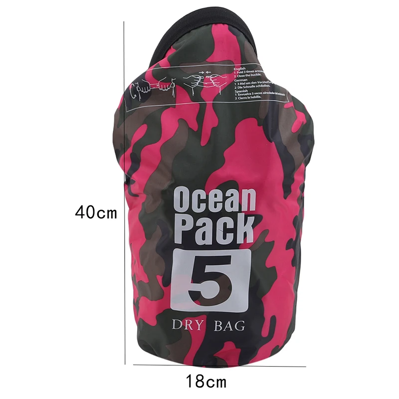 

Outdoor Bag Camouflage Portable Rafting Diving Dry Bag Sack PVC Waterproof Folding Swimming Storage Bag for River Trekking