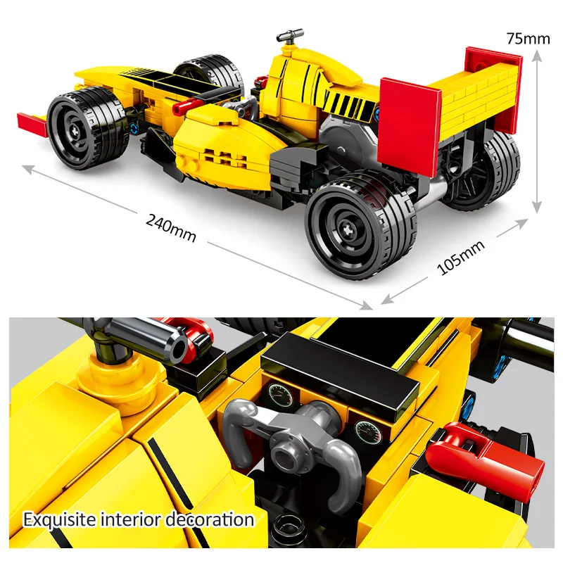 

Creator F1 Equation Racing Car Model Building Blocks City high-tech MOC Mechanical Sports Vehicle Bricks Toys For Children Gifts