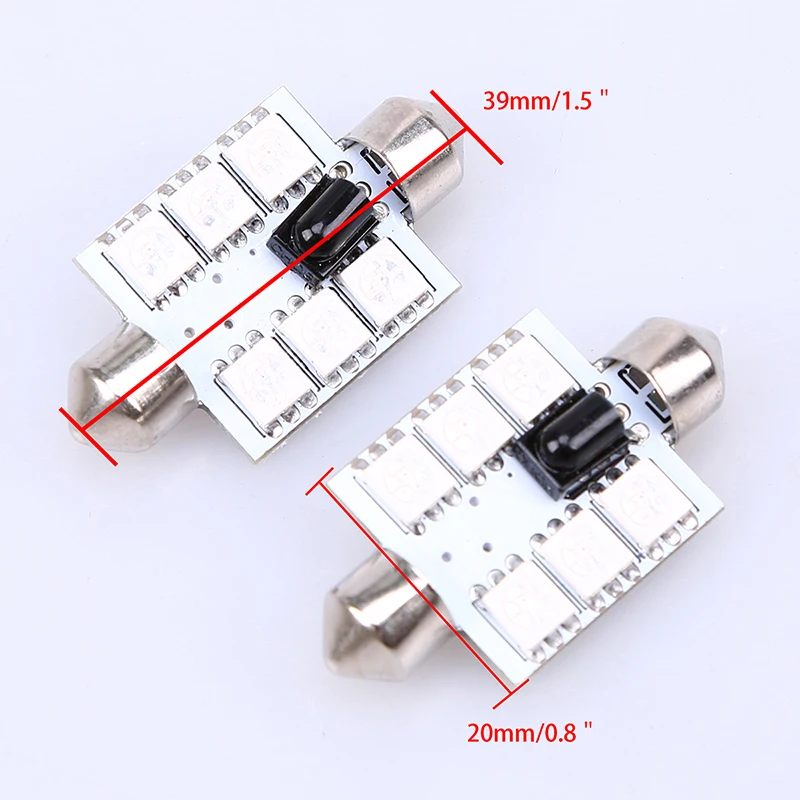 POSSBAY 31/36/39/41 мм SMD 5050 автомобильный RGB светодиодный красочный свет s Декоративные
