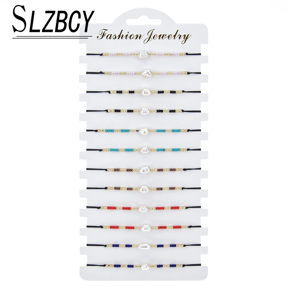 Женский браслет с жемчужными подвесками в стиле бохо 12 шт./компл. роскошный