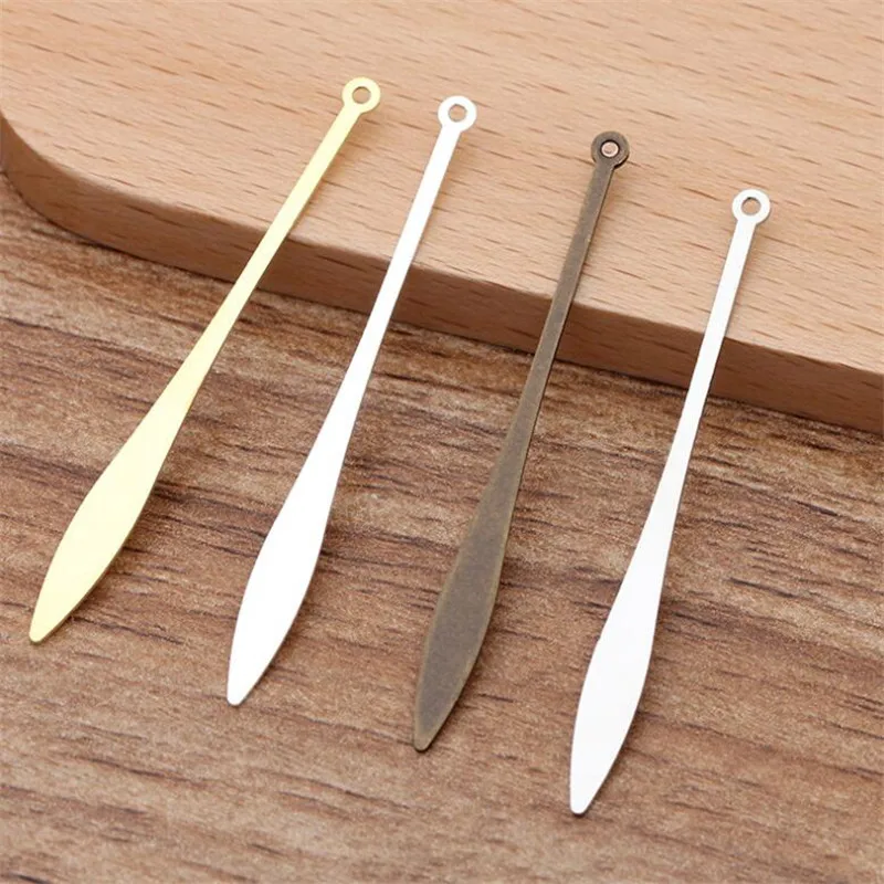 BASEHOME 100pcs 25mm/48mm Vintage Strip Charms DIY Fashion Punk Necklace Bracelet Headwear Findings Material | Украшения и