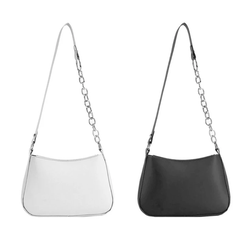 

Female PU Leather Solid Color Chain Handbag Retro Casual Women Totes Shoulder Bags Shopping Bag
