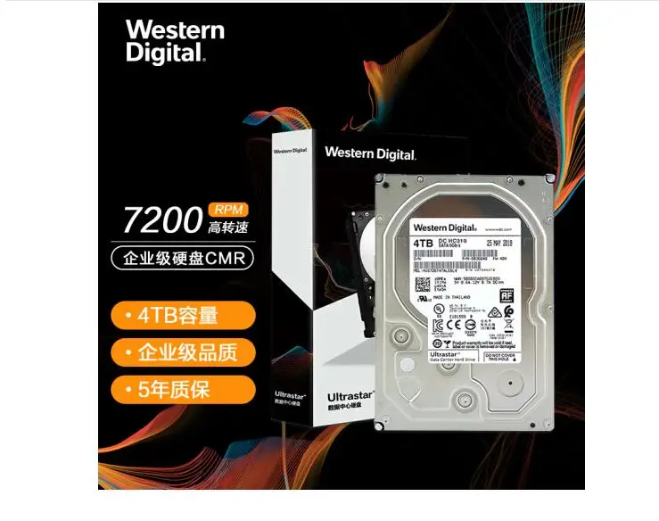 WD механический жесткий диск 4 ТБ SATA6Gb/s 7200 об/мин 256M enterprise air (HUS726T4TALE6L4) | Компьютеры и