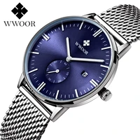 montre homme 2020 wwoor mens watches top luxury ultra thin dial watch men minimalism waterproof quartz clocks relogio masculino
