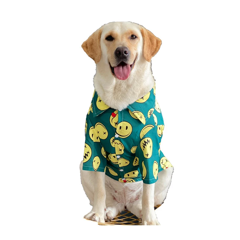 

Summer Big Large Dog Clothes Shirt Cat Puppy Costumes Yorkshire Poodle Corgi Schnauzer Husky Samoyed Golden Retriever Clothing
