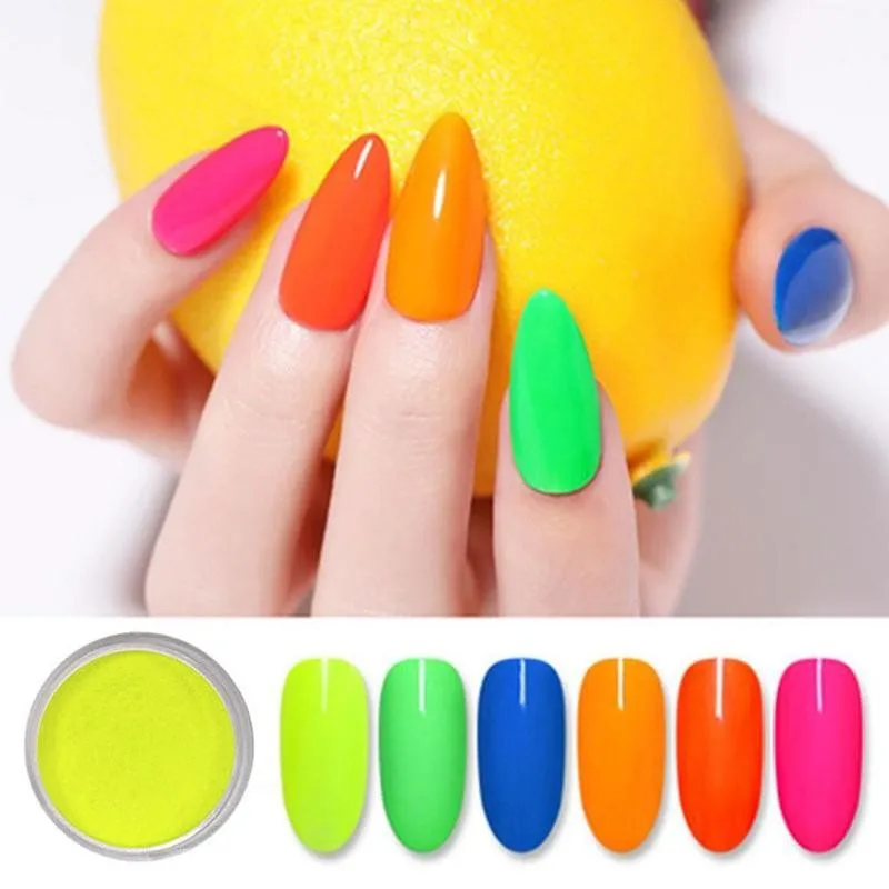 

6 Colors With Bottles Of Nail Art Fluorescent Polish Phototherapy Nail Decoration Art Fluorescent Polish Nail Set Nai J2O6