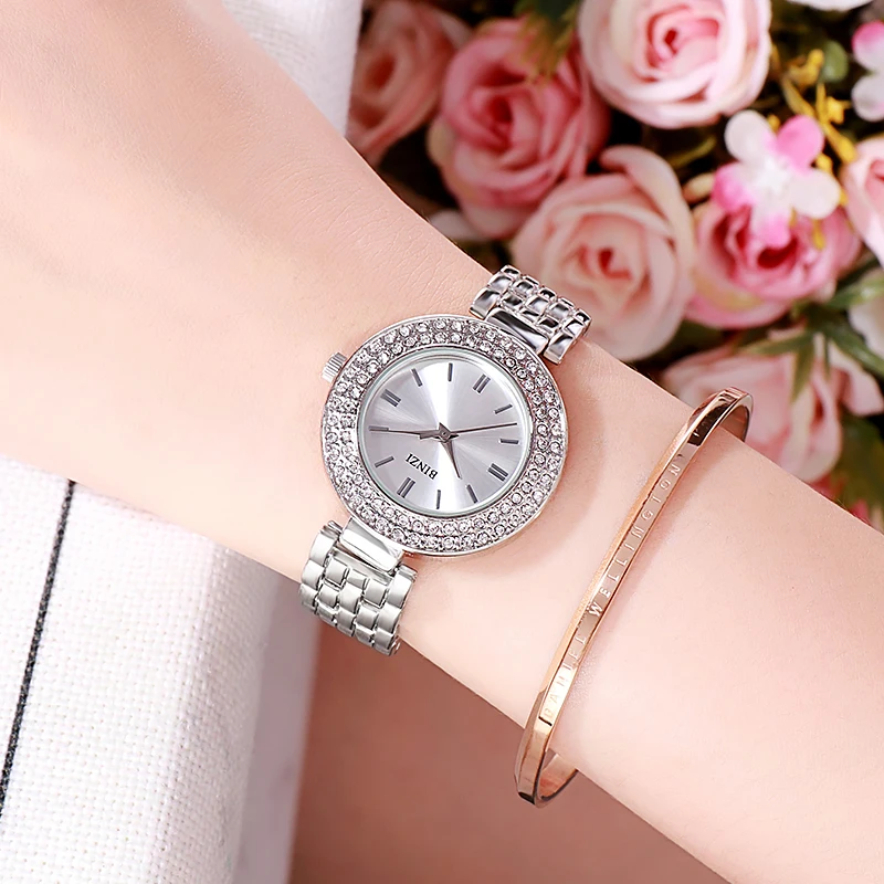 Женские наручные часы цвета розового золота роскошные модные повседневные