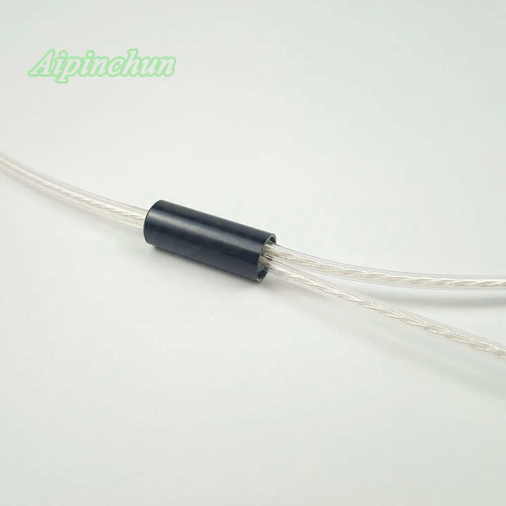 DIY кабель для наушников L изгиб разъем 5N OFC провод ядро посеребрение Ремонт Замена