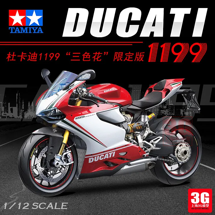 1/12 Tamiya собранная модель мотоцикла Ducati DIY Пластик сборки модели комплект 1199 Panigale S