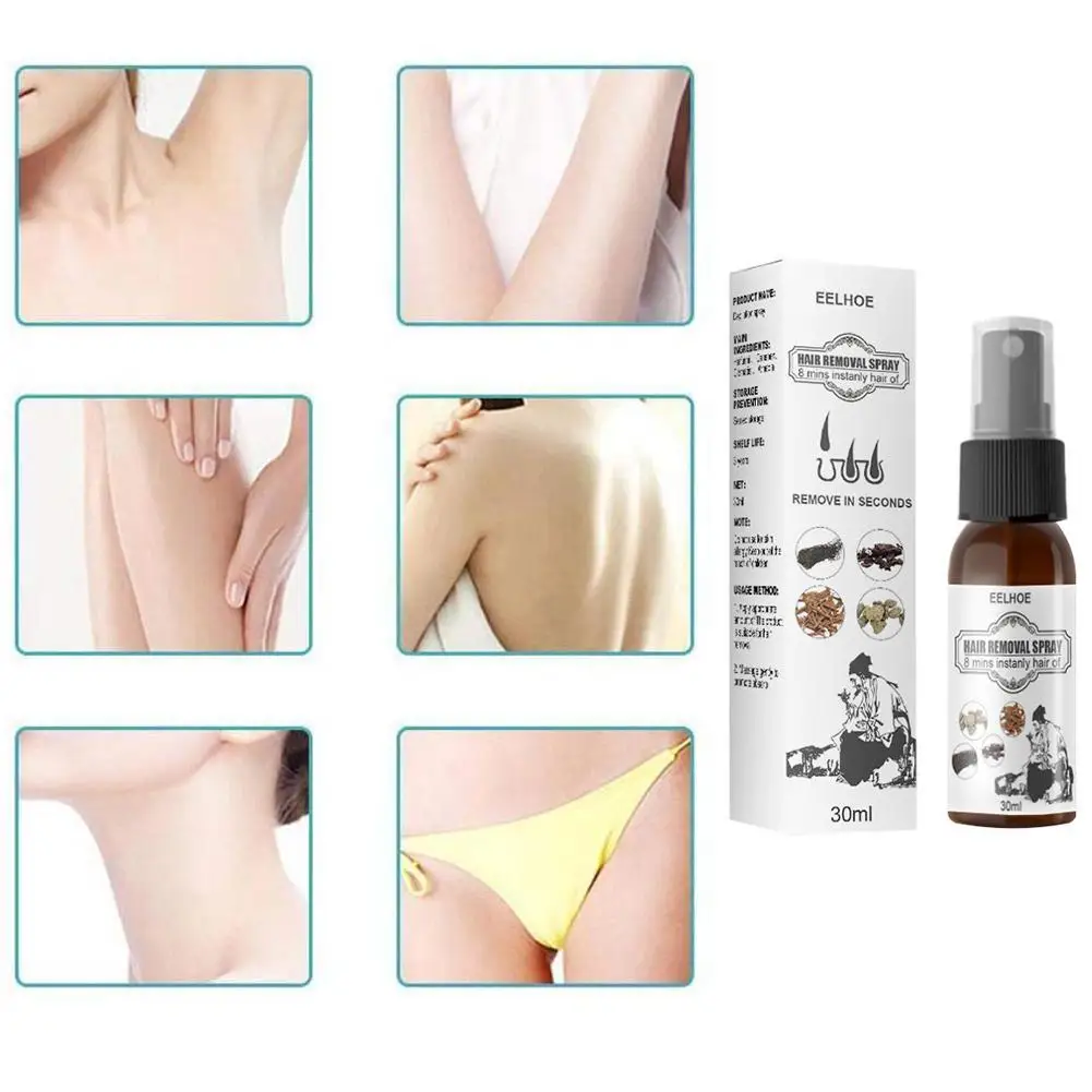 

30ml Powerful Hair Removal Cream Spray Body Hair Depilatory Beard Bikini Armpit Permanent Painless Hair Remover