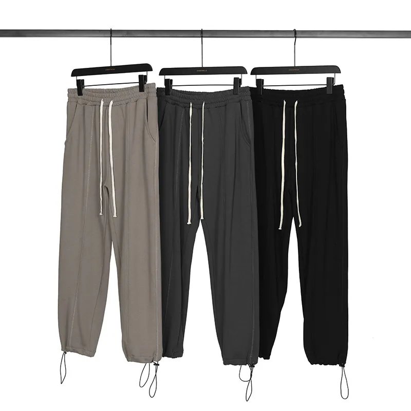 Мужские шаровары с боковыми карманами однотонные брюки-карго повседневные