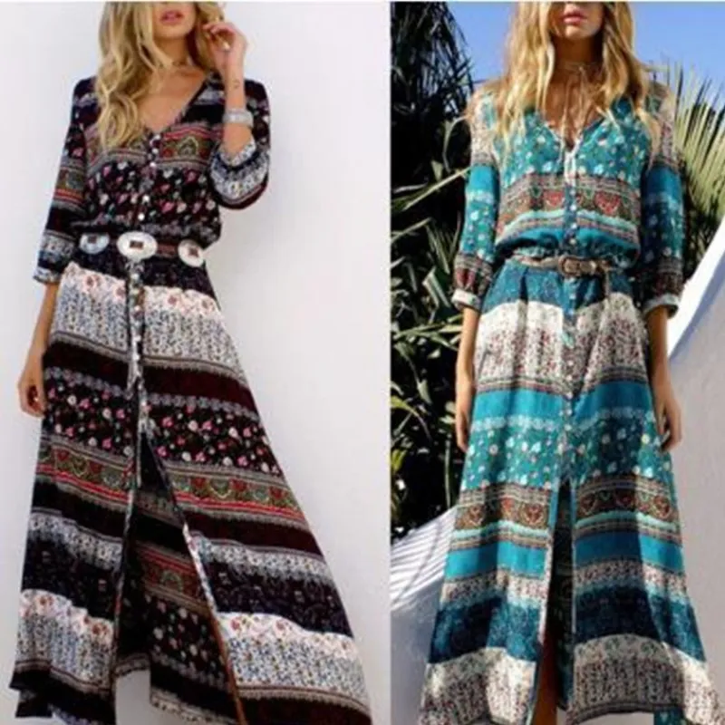 Летнее платье в стиле бохо экзотические платья модная женская одежда 2021 Пляжное