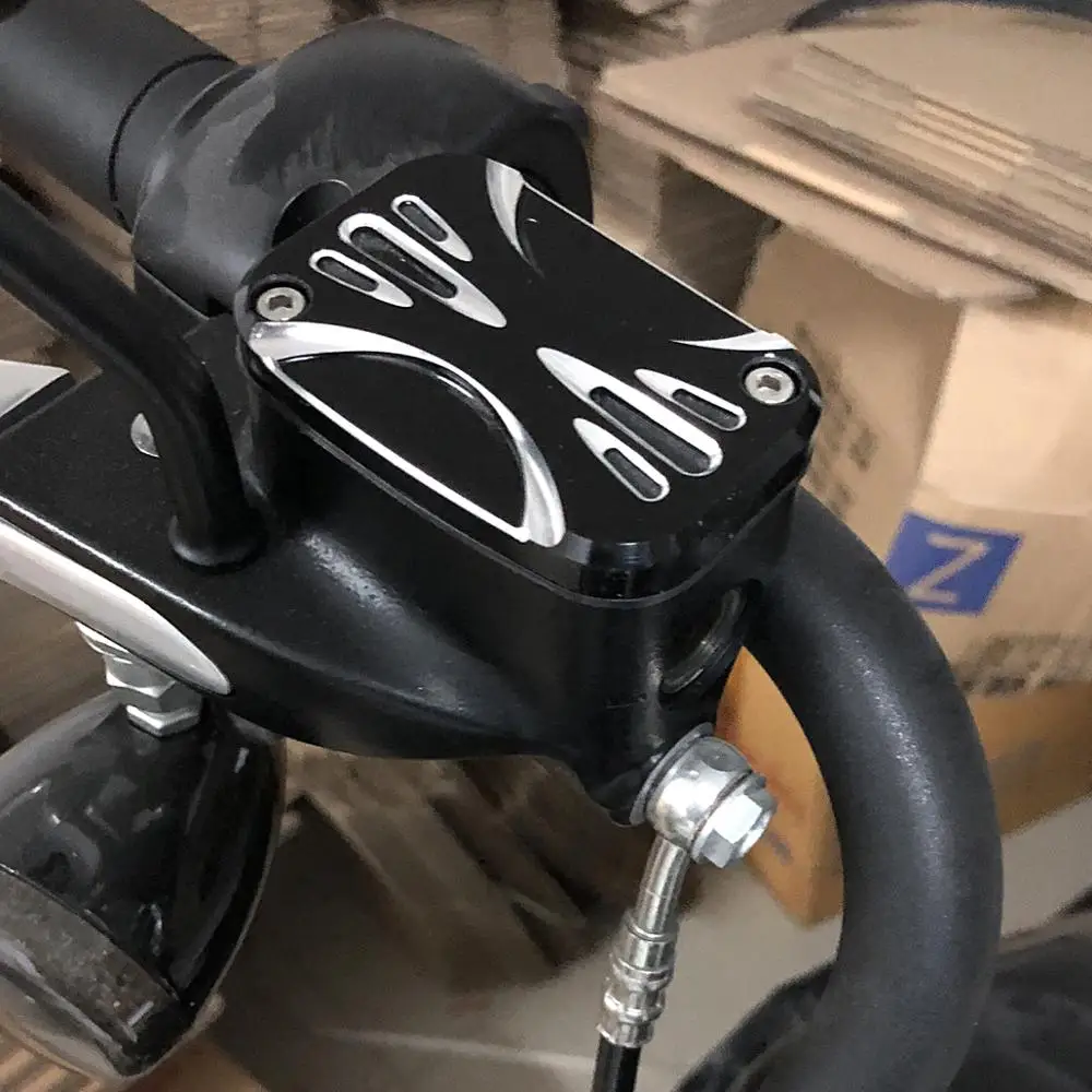 Мелкий срез главный тормозной цилиндр для переднего колеса Крышка Harley Softail FXBB
